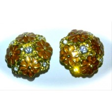 Bronze Flowered Vintage Earrings